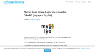 
                            8. Myiyo: Gana dinero haciendo encuestas  GRATIS [paga por PayPal]