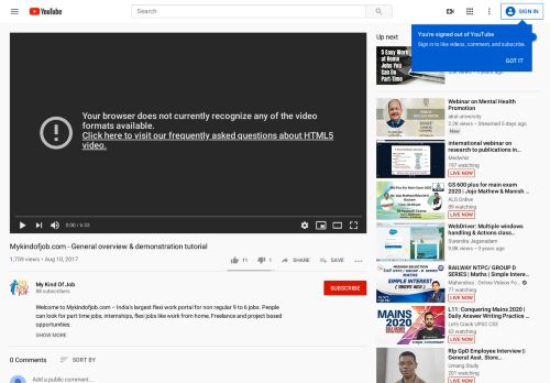 
                            6. Mykindofjob.com - General overview & demonstration tutorial - YouTube