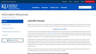 
                            6. myKUMC Intranet - University of Kansas Medical Center