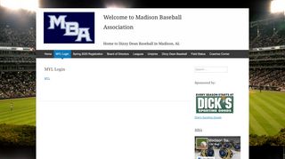 
                            4. MYL Login | Madison Baseball Association