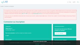
                            9. myLAB: Connexion ou inscription