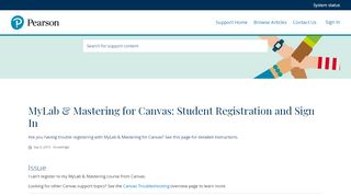 
                            8. MyLab & Mastering for Canvas: Student Registration and Sign In