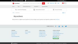 
                            8. MyLexisNexis | LexisNexis