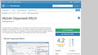 
                            10. MyLife Organized (MLO) | heise Download