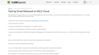 
                            4. MyLifeOrganized Cloud - Task by Email