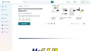 
                            5. MyLLP Customer Portal User Guide - Registration | User  ...