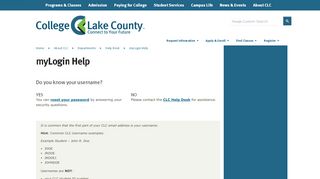 
                            12. myLogin Help | College of Lake County