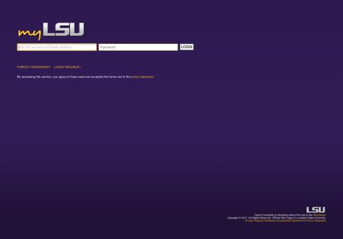 
                            1. myLSU - Single Sign On - Louisiana State University