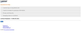 
                            3. myLubrizol.com Help
