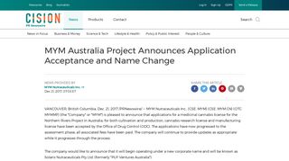 
                            12. MYM Australia Project Announces Application Acceptance and Name ...