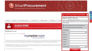 
                            3. MyMarket.com - SmartProcurement.co.za - FREE on-line newsletter for ...