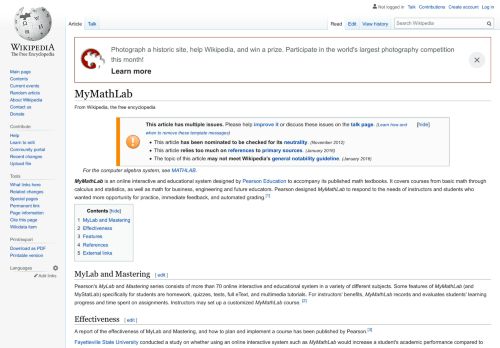 
                            10. MyMathLab - Wikipedia