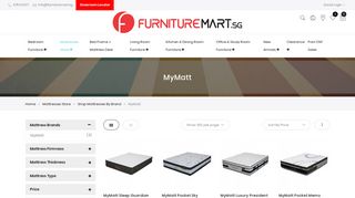 
                            7. MyMatt Mattress Online | Buy MyMatt Mattress – FurnitureMart.Sg