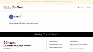 
                            5. myMDAnderson - Log off
