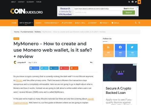 
                            2. MyMonero - How to create and use Monero web wallet, is it safe? + ...