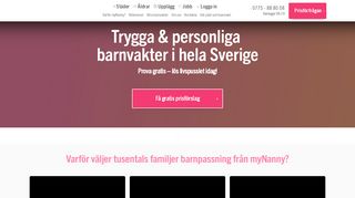 
                            1. myNanny: Barnvakter i hela Sverige – Tryggt & personligt