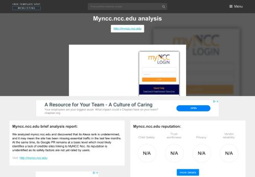 
                            9. MyNCC Ncc. myNCC Portal Login - FreeTemplateSpot