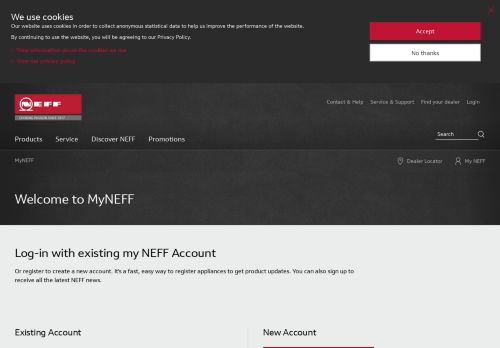 
                            9. MyNEFF - Create your account at NEFF - neff.com.au