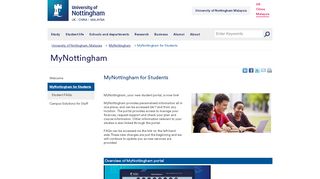 
                            5. MyNottingham for Students - The University of Nottingham - Malaysia ...