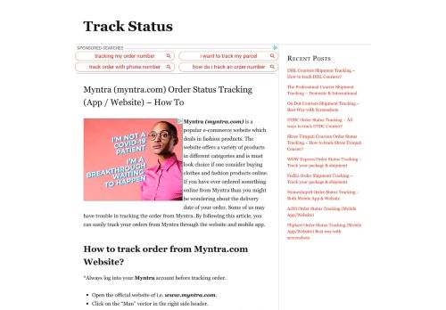 
                            5. Myntra (myntra.com) Order Status Tracking (App / Website) - How To ...