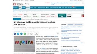 
                            9. Myntra now adds a social reason to shop this season - The ...
