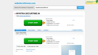 
                            5. myntra.securtime.in at WI. Log In | SecurTime - Website Informer