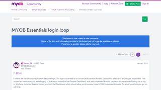 
                            13. MYOB Essentials login loop - Page 2 - MYOB Community