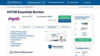 
                            12. MYOB Essentials Reviews: Overview, Pricing and Features