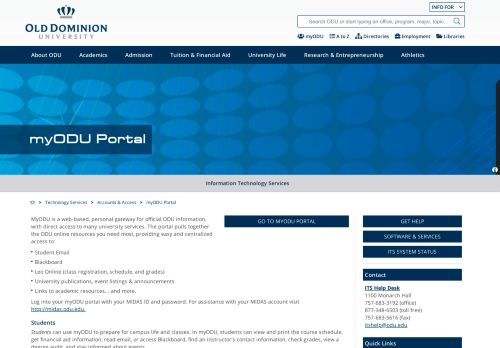 
                            1. myODU Portal - Old Dominion University
