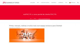 
                            2. myPHC FX, o novo portal de cliente PHC FX. - PHC Software