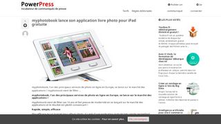 
                            9. myphotobook lance son application livre photo pour iPad gratuite