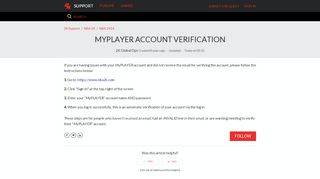 
                            2. MyPLAYER Account Verification – 2K Support