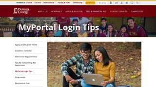 
                            12. MyPortal Login Tips - De Anza