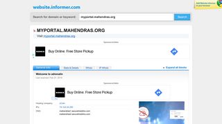 
                            3. myportal.mahendras.org at WI. Welcome to adrenalin - Website Informer