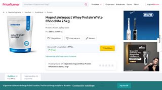 
                            5. Myprotein Impact Whey Protein White Chocolate 2.5kg - Sammenlign ...