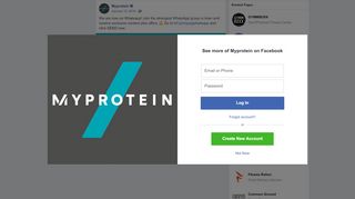 
                            5. Myprotein - We are now on Whatsapp! Join the strongest... | Facebook