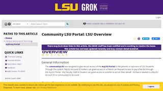 
                            9. myProxy Portal: LSU Overview - GROK Knowledge Base