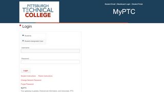 
                            7. MyPTC - Pittsburgh Technical College