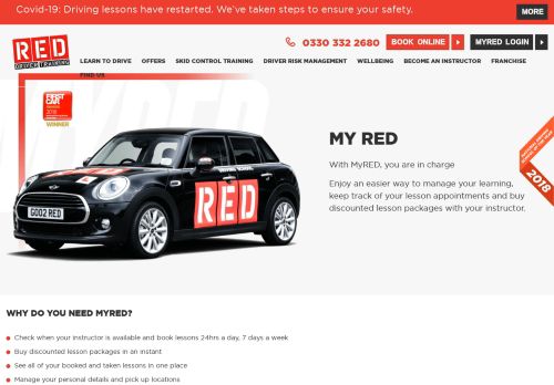 
                            12. MyRED - Your RED Driving School Account