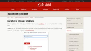 
                            3. myRedDragon Registration - SUNY Cortland