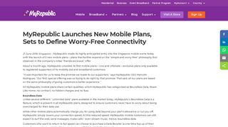 
                            1. MyRepublic Launches New Mobile Plans, Sets to Define Worry-Free ...