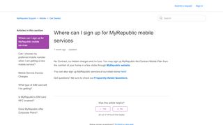 
                            7. MyRepublic mobile services – MyRepublic Support