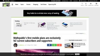 
                            3. MyRepublic's first mobile plans are exclusively for current subscribers ...