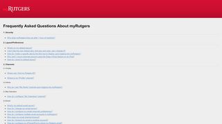 
                            9. myRutgers Help | FAQs