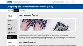 
                            2. my.ryerson Portal - Computing and Communications ...