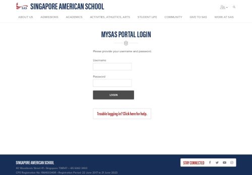 
                            5. MYSAS Login - Singapore American School