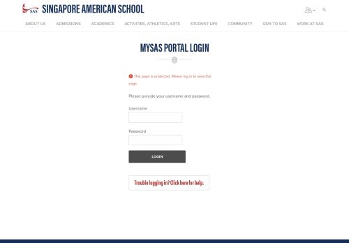 
                            6. MYSAS Portal - Singapore American School