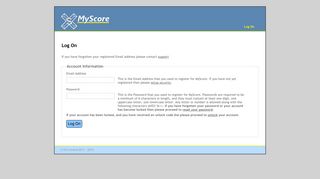
                            6. MyScore Log On