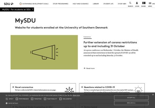 
                            4. MySDU – Students – University of Southern Denmark - MitSDU