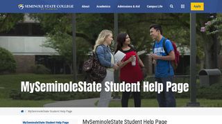 
                            3. MySeminoleState Student Help Page - Seminole State College